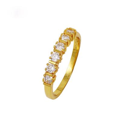 China Fashion Ring 24k Gold Plated Ring White Zircon Ring Romantic Xuping Best Gift For Her for sale