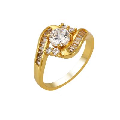 China CLASSIC 14125 Xuping Fashion Saudi Gold Jewelry Zircon Ring for sale