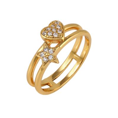 China CLASSIC 14141 xuping gold plated jewelry gift sweet heart shape zircon ring for sale