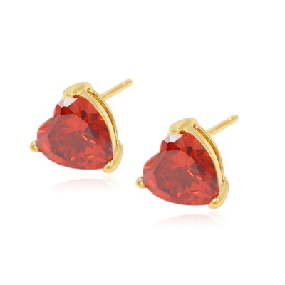 China TRENDY xuping 24k gold jewelry fashion simple stone earring stud designs for sale