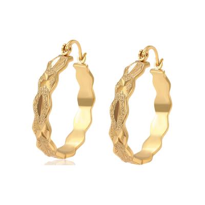 China New CLASSIC 99218 Xuping Gold Circle Earrings Women Jewelry Big Custom Copper Circle Earrings for sale