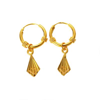 China CLASSIC Xuping 24K Gold Fashion Design Dubai Drop Earrings For Women for sale