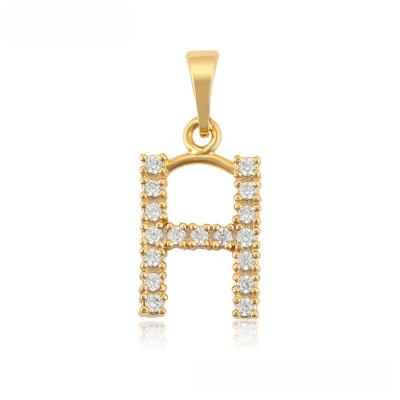 China CLASSIC 35926 Jewelry Dubai Gold Design Single Zircon Letter Pendant xuping for sale