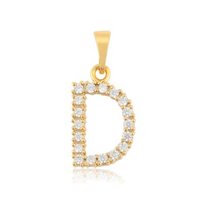 China CLASSIC 35930 Jewelry Dubai Gold Design Cubic Zirconia Letter Xuping Pendant Jewelry for sale