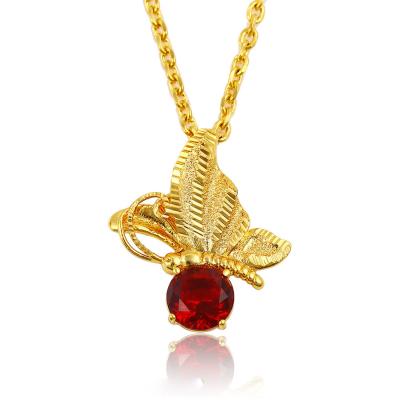 China 32578 CLASSIC fashion gold zircon butterfly diamond necklace xuping pendant jewelry,diamond necklace for sale