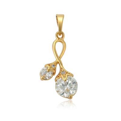 China 33696 Xuping Gold Jewelry Designs Pictures FASHIONABLE Heart Shaped Zircon Pendant Necklace Women Women for sale