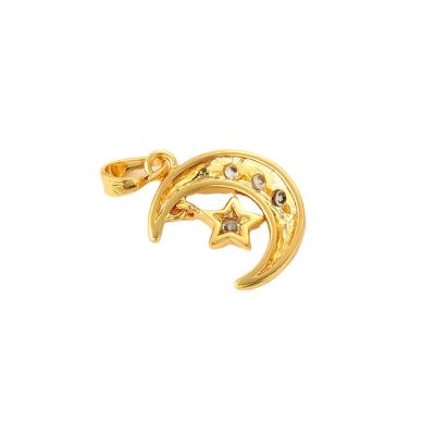 China 33658 FASHIONABLE Fashion Costume Zirconia Xuping Moon And Star Shaped Necklace Pendant For Girls for sale