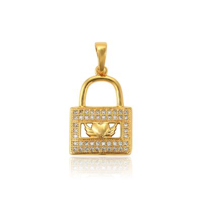 China FASHIONABLE 33659 Xuping Pendant , Luxurious Personalized Heart Locker Shaped 24k Gold Plated Pendant For Women for sale