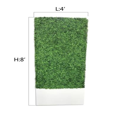 China Eco-friendly Hot Sale Plastic Artificial Grass Hedge Fence Boxwood Hedge With Planter Box for sale