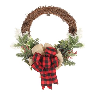 China Modern Artificial Wreath Front Door For Party Home Christmas Decor Room Decor Wall Hanging Ornament Outdoor Home Xmas Decorative for sale