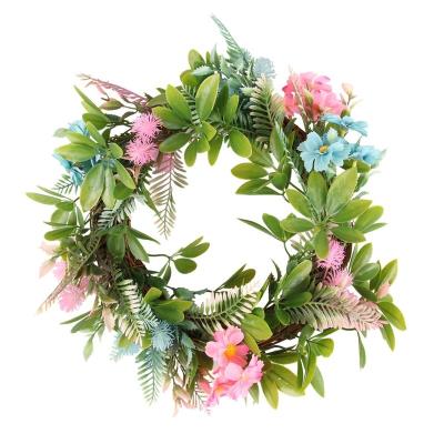 China Office Decoration Flower Plants 7 Inch Wholesale Artificial Flower Door Chrysanthemum Natural Hanging Garland For Outdoor Party Wedding Decoration for sale