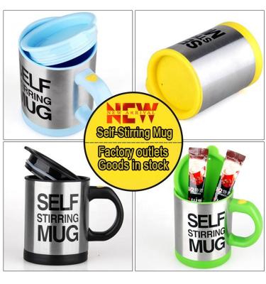 China Sustainable Self Stirring Cup Easy Self Mixing Colorful Self Stirring Mug For Coffee for sale