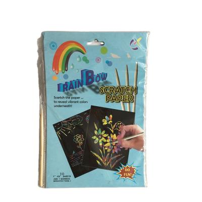 China China Customized Kids DIY Scratch Art Paper Rainbow Scratch Paper for sale