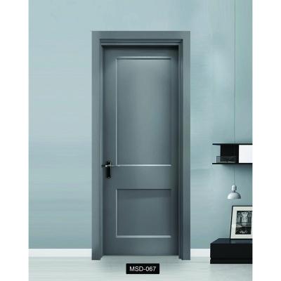 China High Security Modular Solid Core Wood Door Designs Interior Double Swing MDF Wood Doors for sale