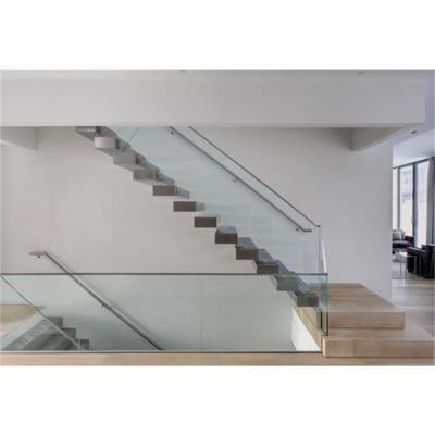 China Contemporary Outdoor Frameless Balcony U Channel Stair Railing Adjustable Glass Balustrade for sale