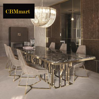 China Modern durable italian design dining room set dining tables with chairs for sale