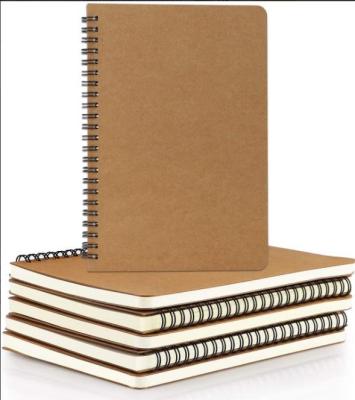 China Colorful Stationary Hardcover OEM Product Kraft Paper Spiral Lined Paper Custom Notebooks for sale