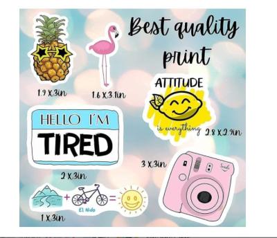 China Colorful Cartoon Sticker Popularity Promotion Waterproof Self Adhesive Direct Supplies PVC Custom Stickers for sale