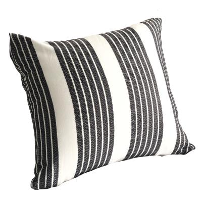 China Cotton Linen Throw Pillow Case Square Stripped Decorative Cushion Cover for 46*46cm Pillow Covers for sale