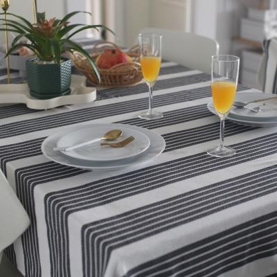 China Non Woven Yarn Dyed Table Cloth Wedding Table Cloth Round or Rectangle Tablecloths Cotton Table Cloth for sale