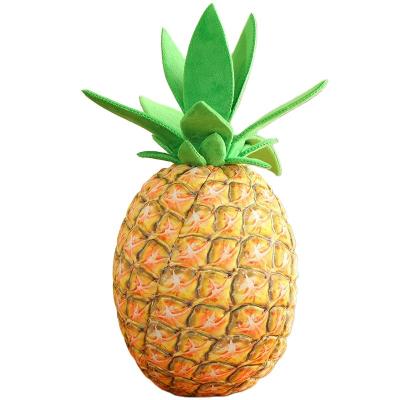 China Cute Fun Pineapple plush stuffed plants lifelike plush pineapple custom realistic pineapple toy decor for sale