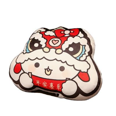 China Cute Fun Plush toys lion dance pillow plush toys lion dance pillow chinese dancing lion pillow nap gift for sale