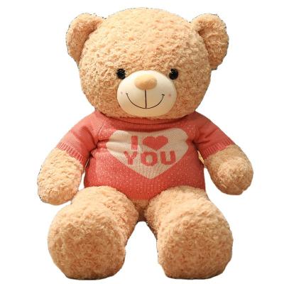 China Cute Fun Bear plush toy stuffed animal toy teddy bear sweater plush toy custom soft bear decor gift for sale