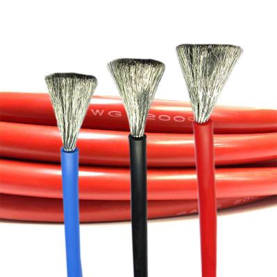 China Customizable soft silicone heating wire from A.W.G. 600V Silicone Cable 20 Awg18 12Awg 10Awg 8Awg 6Awg 4Awg for sale