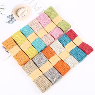 China Orang Red Green Jute Burlap Ribbon Multi Purpose Thin Burlap Ribbon for sale