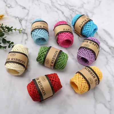 China Gekleurde 2 mm papieren touw 10m Eco Friendly DIY Craft Paper Rope Te koop