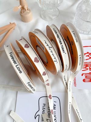 China 13mm gedruckte Baumwollband DIY Handwerk Verpackungsband zum Geschenk zu verkaufen