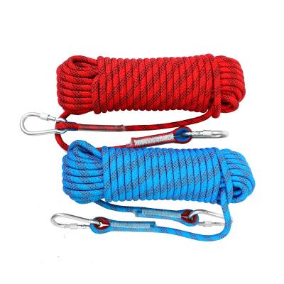 China 6mm-20mm Red Climbing Rope Cord Rapid Descent Rescue Static Rope Cord for sale