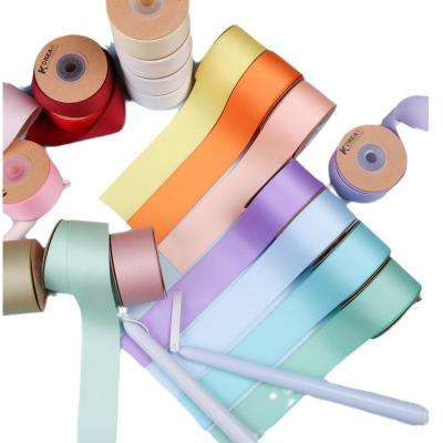 China 10mm-38mm*50y Polyester Cotton Ribbon Customized Color Cotton Ribbon for sale