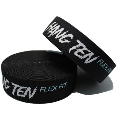 China 4.4cm Jacquard Customized Logo Elastisches Band und Webbing für Bekleidungsgegenstände Taille Band zu verkaufen