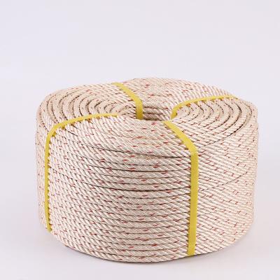 China 3mm-12mm Yellow PP 3 Strands Twisted Rope Applied in Sea Uses  for sale