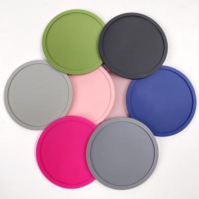 China Durable Waterproof Soft Silicone Drink Coasters Cup Pad Non-slip Mat For Table Pad for sale