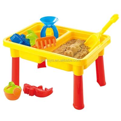 China A table can play with the beach tool in the beach gift box ABS toy sand beach table with beach toy for sale