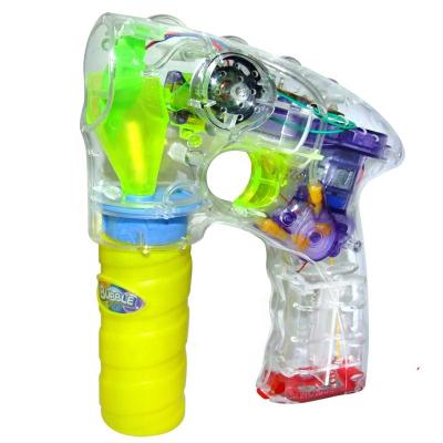 China The gun with light and can dial to super power colorful LED flashing bubble light transparent shooter bubble gun for sale