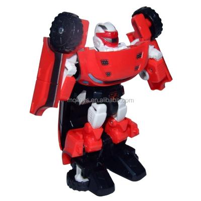 China A Robot Can Change Into A Finger Free Action Best Christmas Gift Red Wheel Car Robot Toy For Boys for sale