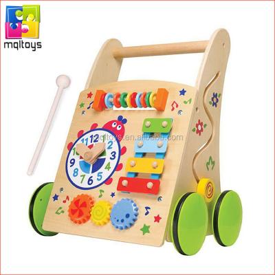 China Colore 6 Months Baby Wooden Activities Walker Learning Toy for sale