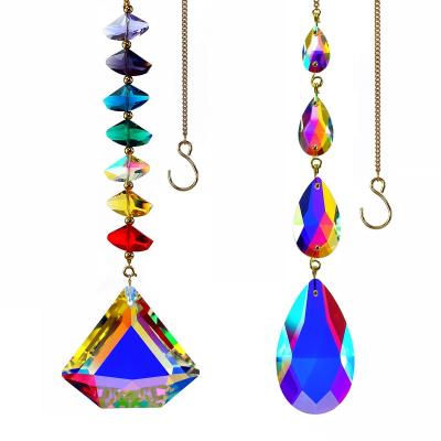 China China GOLDENHAITAI Crystal Diamond Rainbow Maker Hanging Prisms Christmas Decoration Pendant Accessories Shape Home Decor for sale