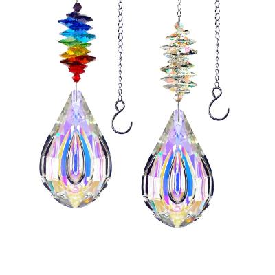 China China GOLDENHAITAI Crystal Sun Catcher Rings Prism For Home Hanging Decoration 76mm AB Colors Pendant 789028 for sale