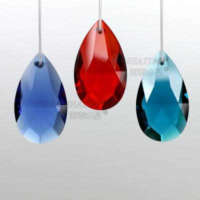 China Teardrop Crystal Glass Chandelier Prisms, DIY Jewelry China 38mm Ornament, Lighting GOLDENHAITAI Pendant Lamp for sale