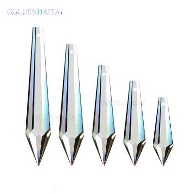 China China Crystal Drop 38.55.63.76 .89.100mm Curtain Pieces Crown Hair Accessories Prism 7808 for sale