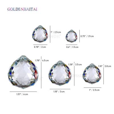 China Europe Crystal Ball Chandelier Lighting Prisms Clear Suncatcher Ball 15.20.25.30 .40mm Hanging GOLDENHAITAI Pendant 5730 for sale