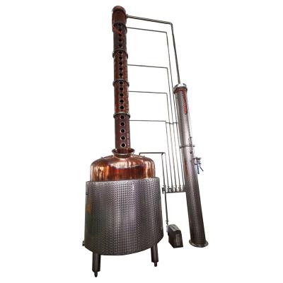 China Hotels Alcohol Distil Factory Liquor Copper Column Alcohol Distiller Distillation Equipment for sale