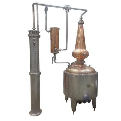 China Hotels Distillery Liquor Illegal Alcohol Distiller Copper Whiskey Helmet Alcohol Distillation Equipment for sale