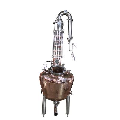 China Hotels Stainless Steel Copper Ethanol Distiller Boiler Whiskey Distillation Process Equipment for sale