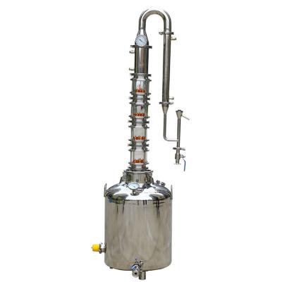 China Hotels Copper Distillation Machine 100l Alembic Distillation Illegal Alcohol Still Reflux Whiskey Distiller for sale