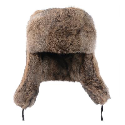 China breathable & Wholesale Men's Waterproof Russian Trapper Hat Ushanka Fur Earflap Hats Australian Winter Sheepskin Hat for sale